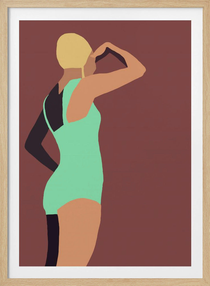 Vintage swimmer poster | Poster
