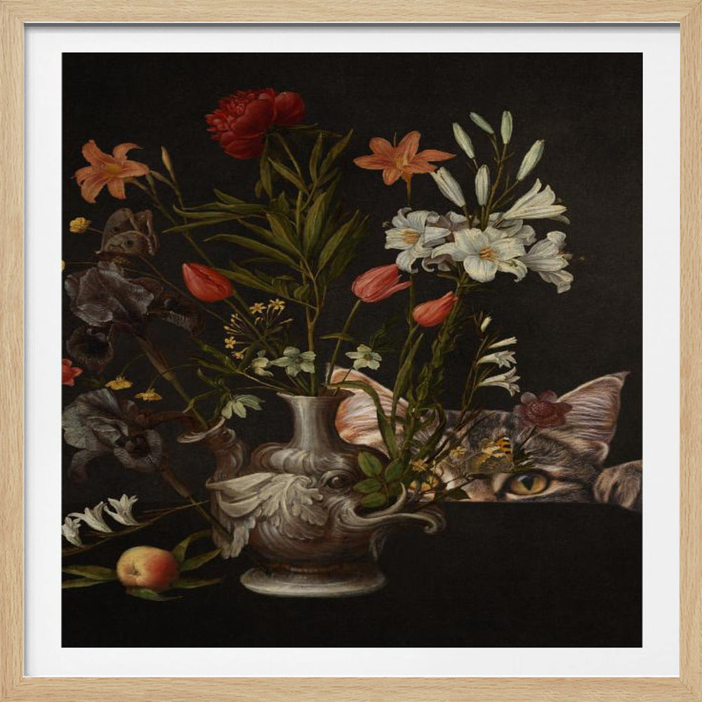 Vintage Vase With Vibrant Flowers | Poster