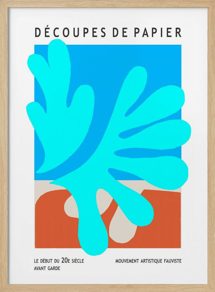 Organic Shapes And Vibrant Blue Hues | Poster