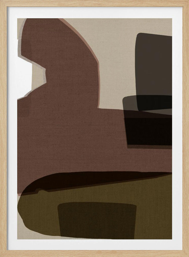 Layered Geometric Shapes And Earthy Tones | Poster