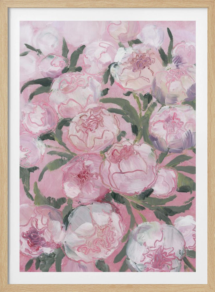 Floral Composition Of Pink Peonies | Poster