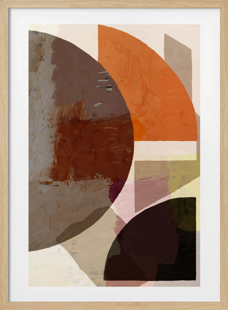 Bold Geometric Shapes And Earthy Tones | Poster