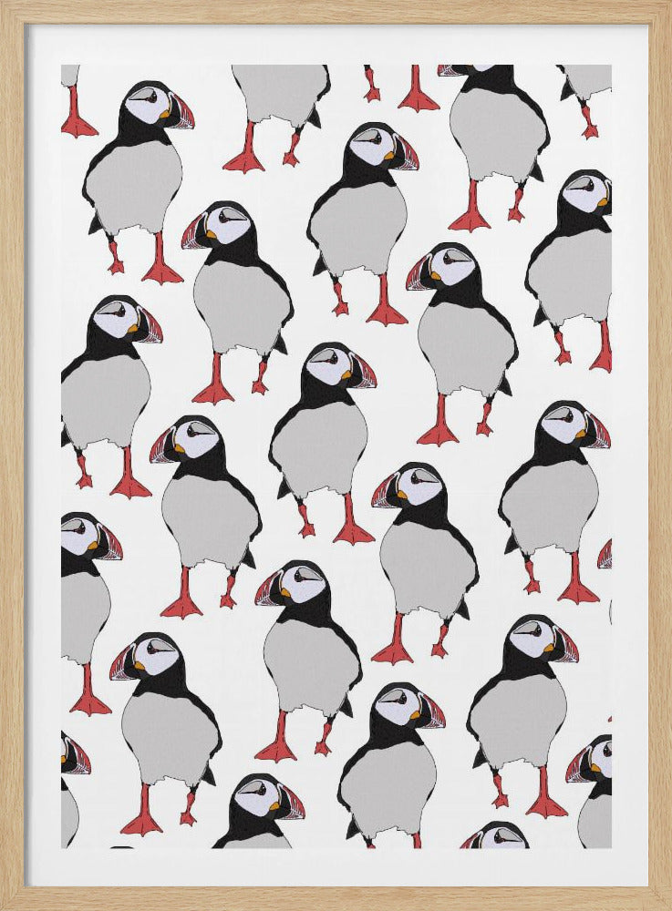 Puffin Bird Pattern | Poster