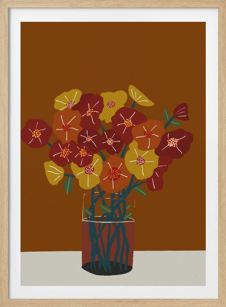 Floral flowers in vase | Poster