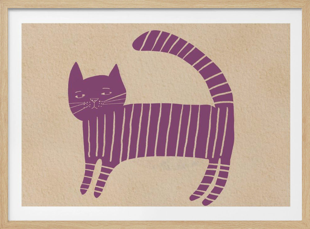 Mauve cat nursery | Poster