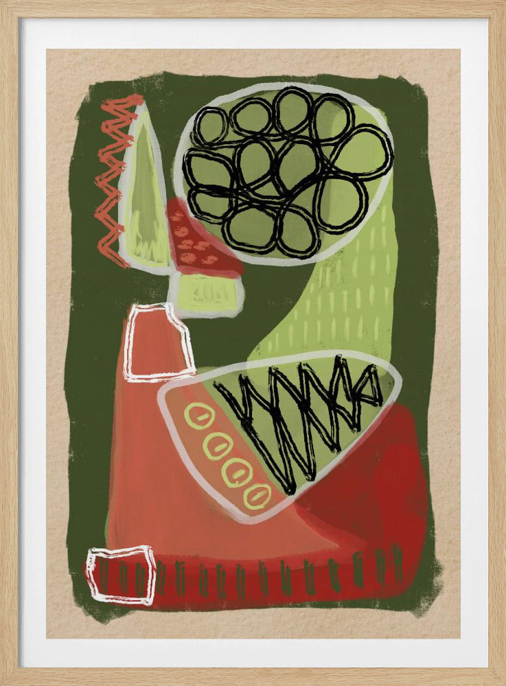 Abstract green and red | Poster