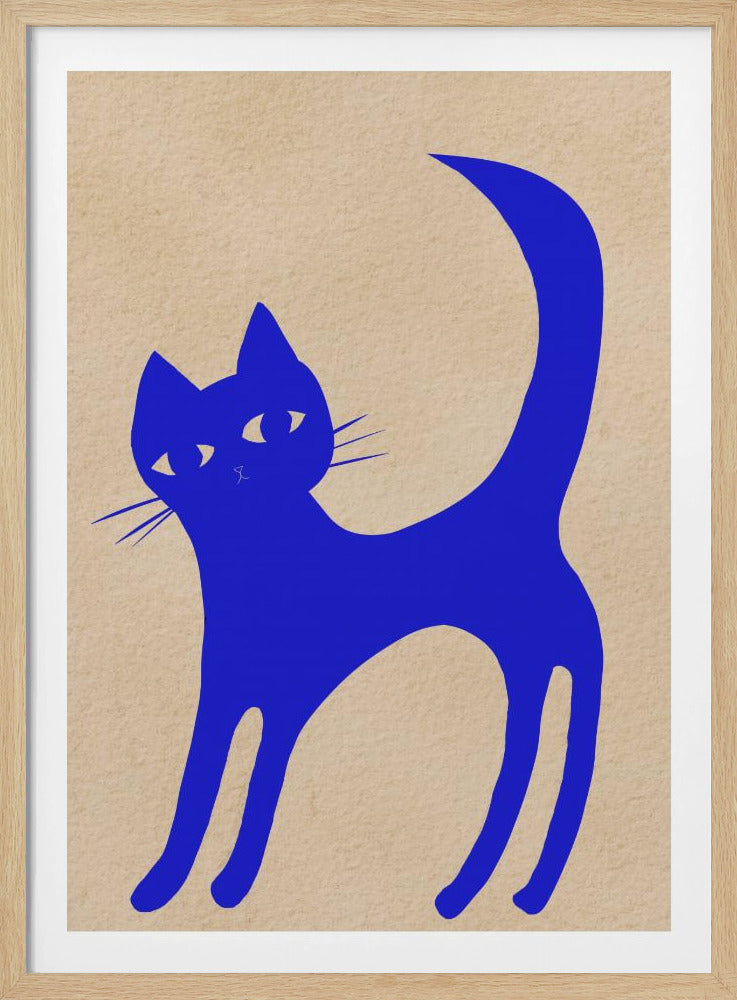 Luminous BLUE cat | Poster