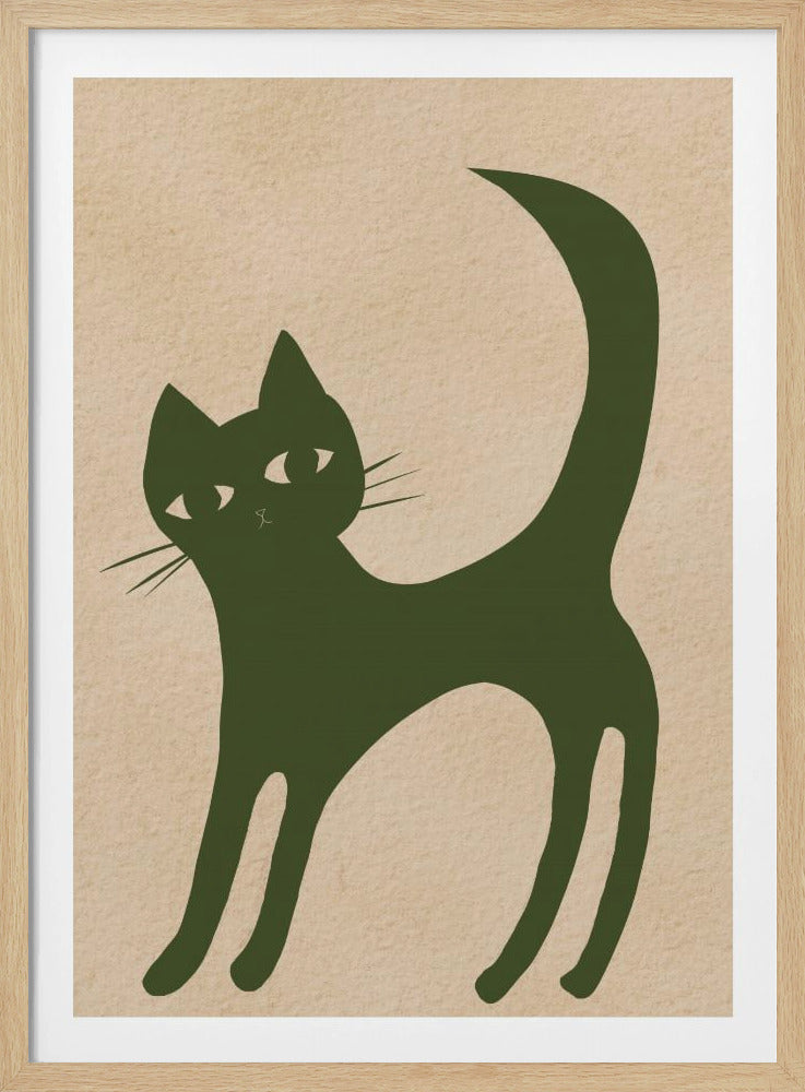 Green cat | Poster