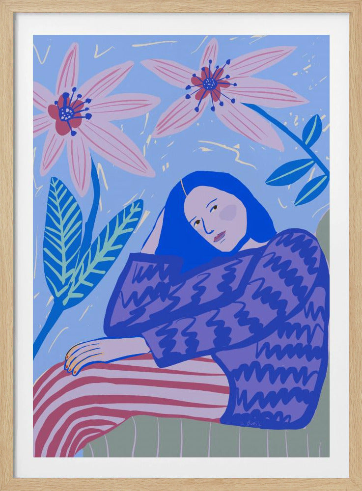 Lady sitting | Poster