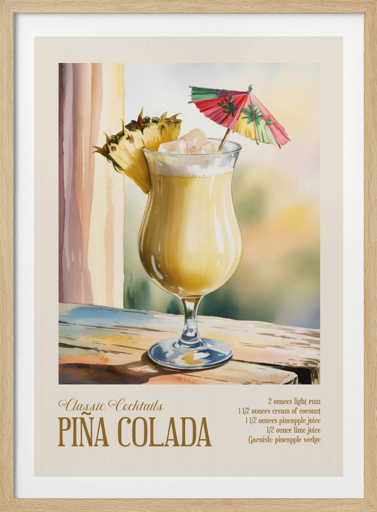 Classic Cocktails - Pina Colada | Poster