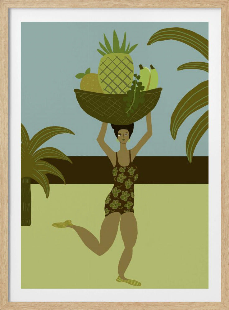 Tropical fruit at the beach | Poster