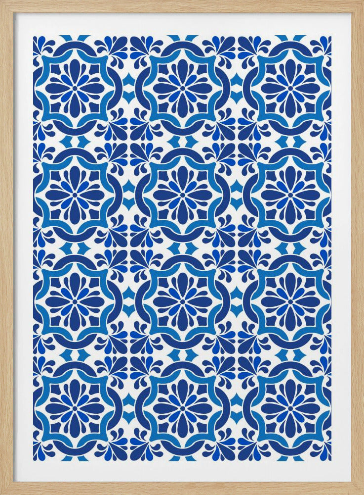 Azulejos Azules Oscuros | Poster