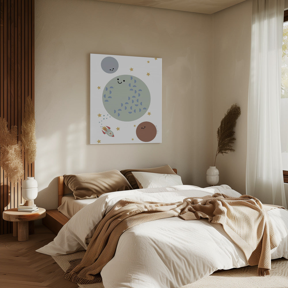 Solar Earth Moon | Canvas