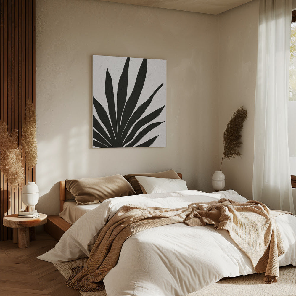 Abstract Black Leaves | Canvas