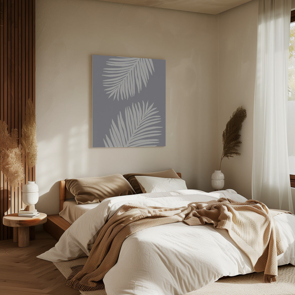 PALM LEAF 03 MEDIUM GRAY | Canvas