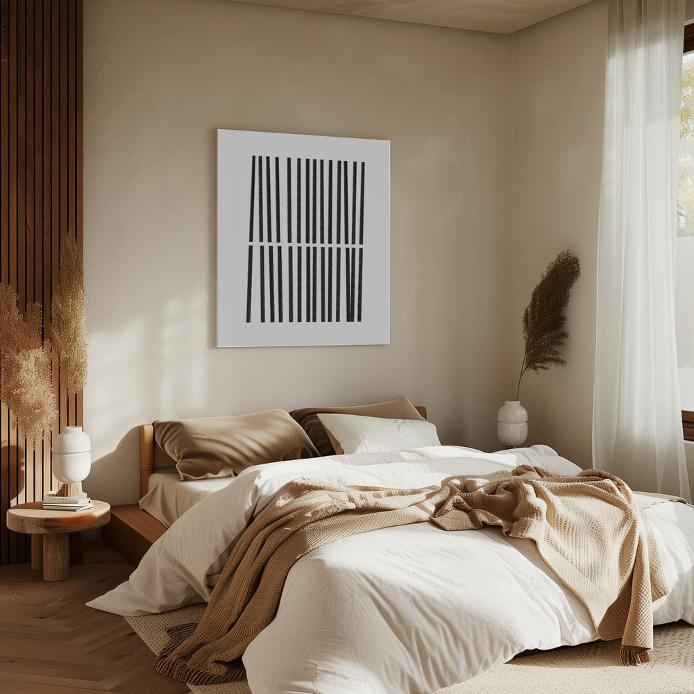 Parallel Black Lines | Canvas