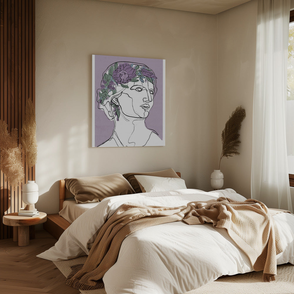 Floral Outline Muse | Canvas