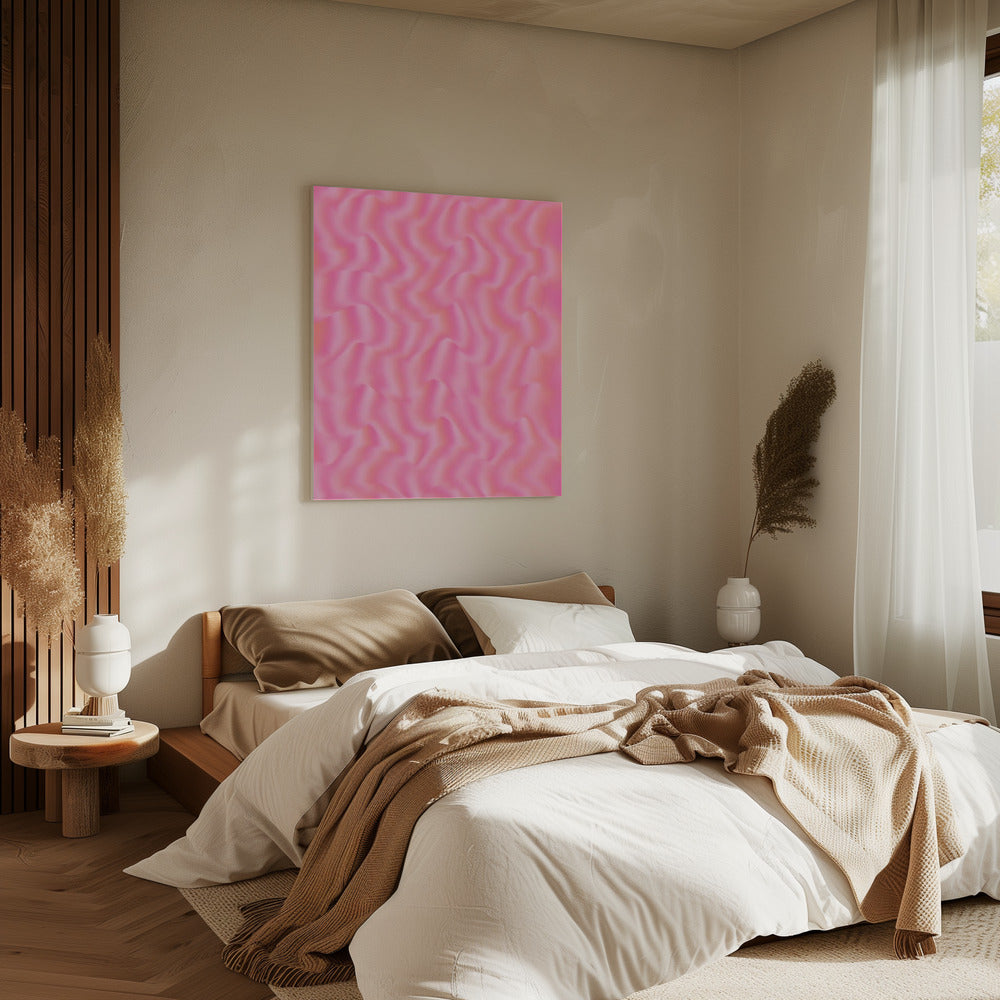 Rippling Pink Waves | Canvas