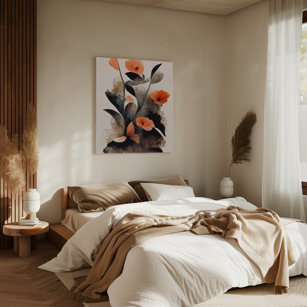 Coral Flowers | Canvas