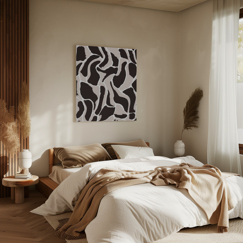 Monochrome Waves | Canvas