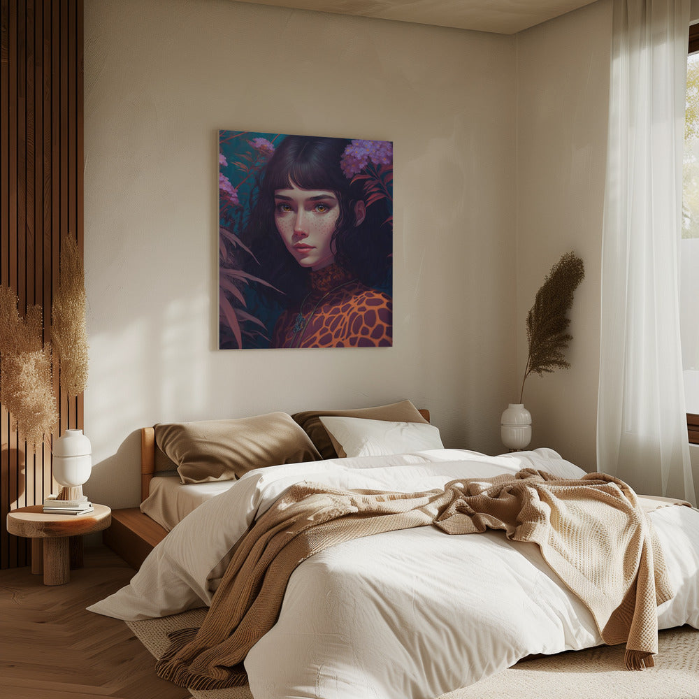 Mystical Bloom Gaze | Canvas