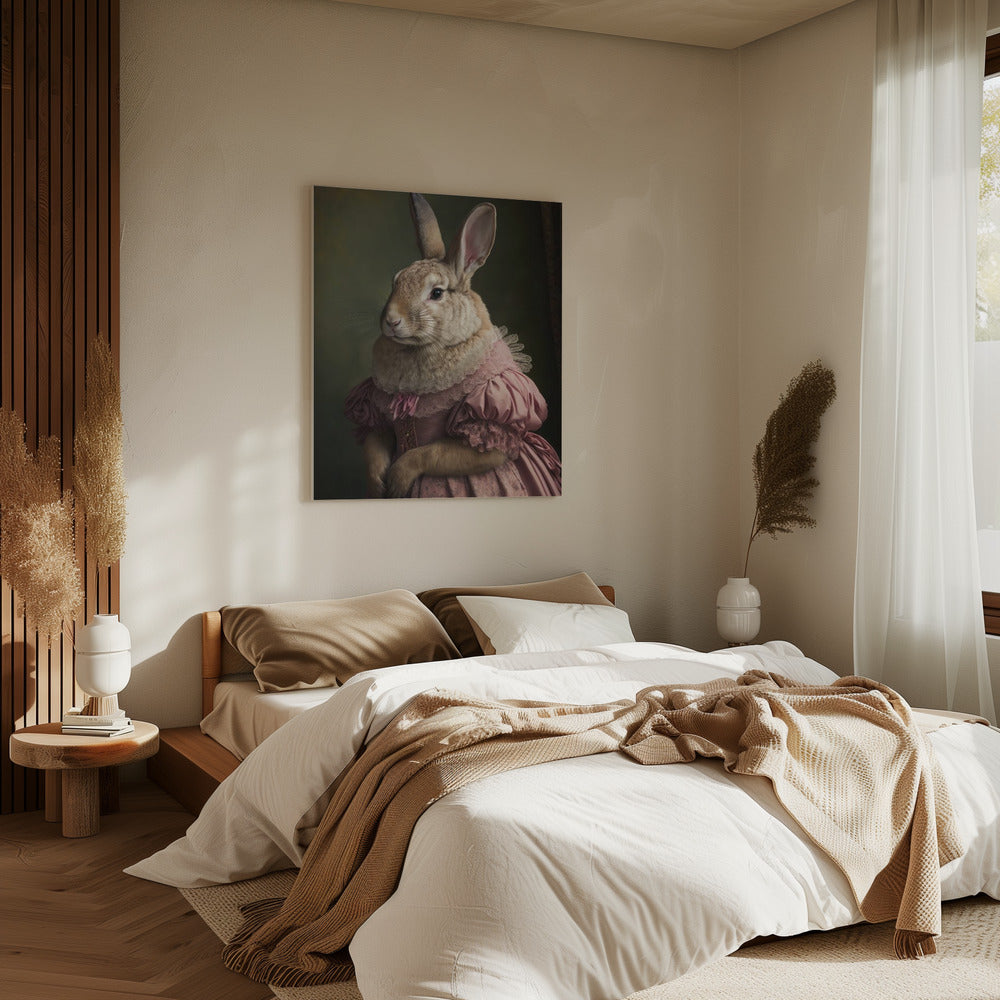 Regal Rabbit Lady | Canvas
