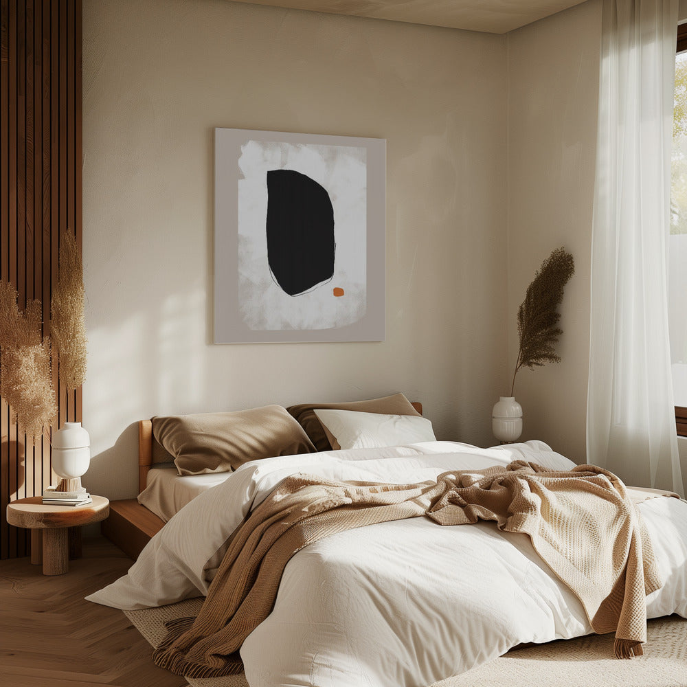 Bold Black Shape Contrasting | Canvas