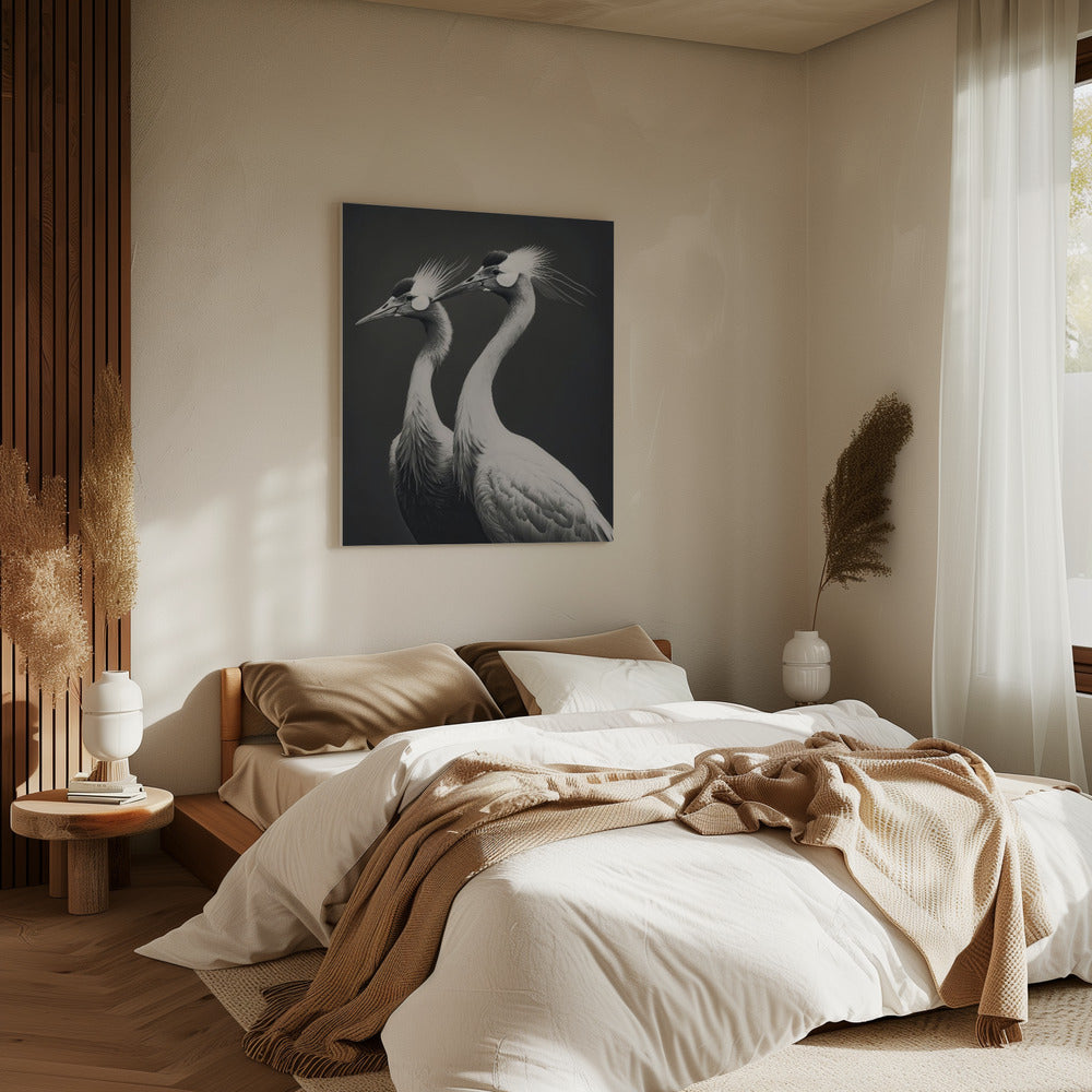 Graceful Cranes Duo | Canvas
