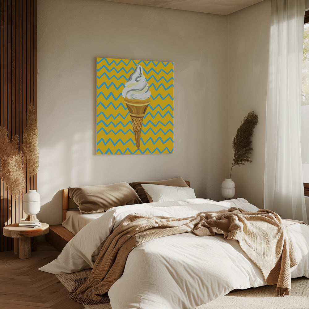 Ice Cream Yellow Zigzag | Canvas
