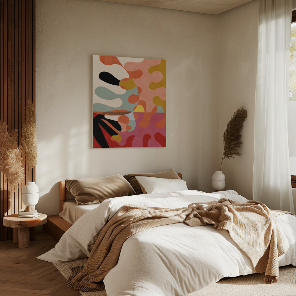 Warm Colors Bauhaus Geometry5 | Canvas