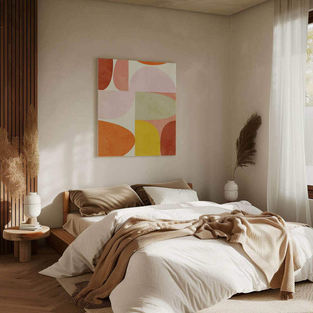 Warm Pastel Geometry | Canvas