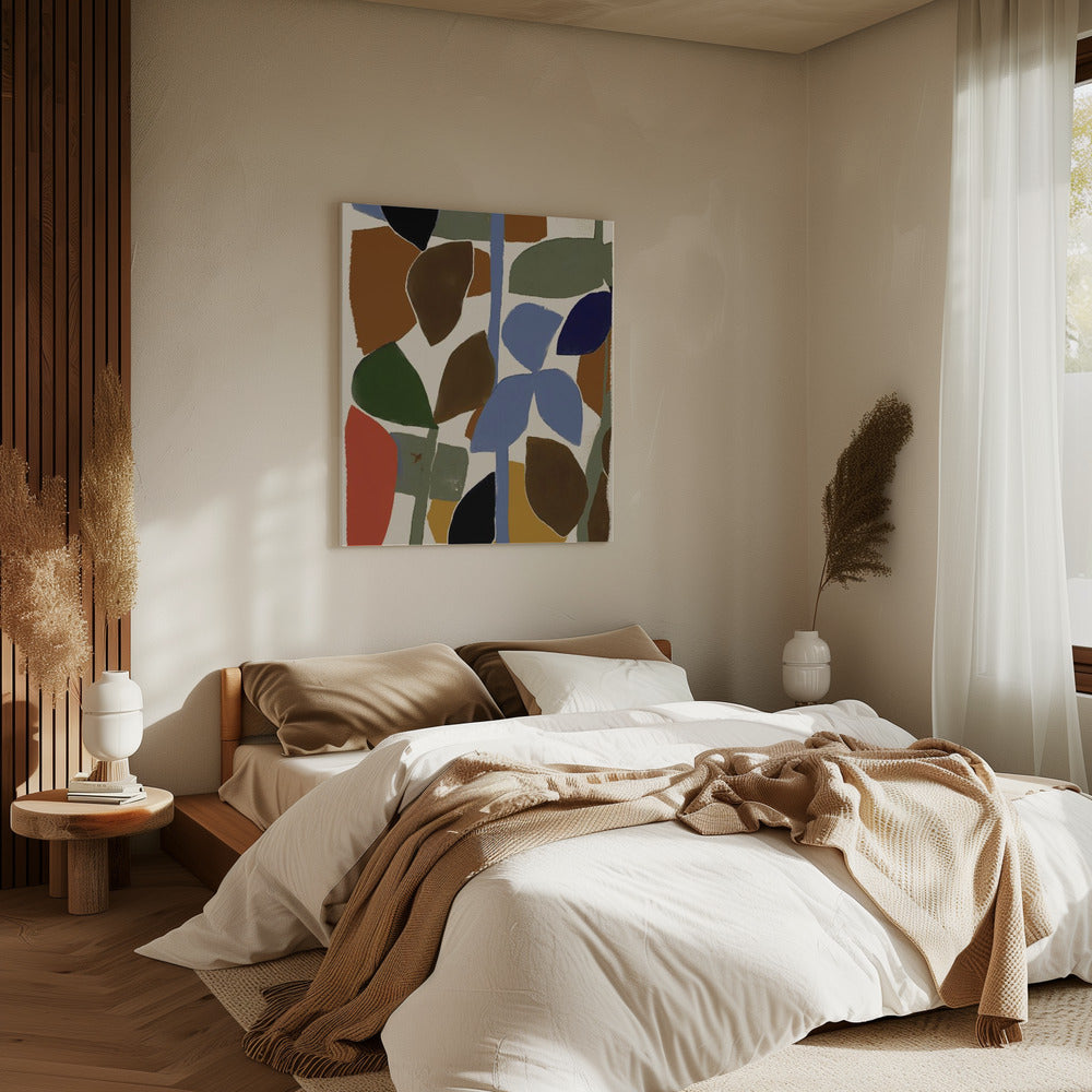 Abstract Leaves Harmony | Canvas
