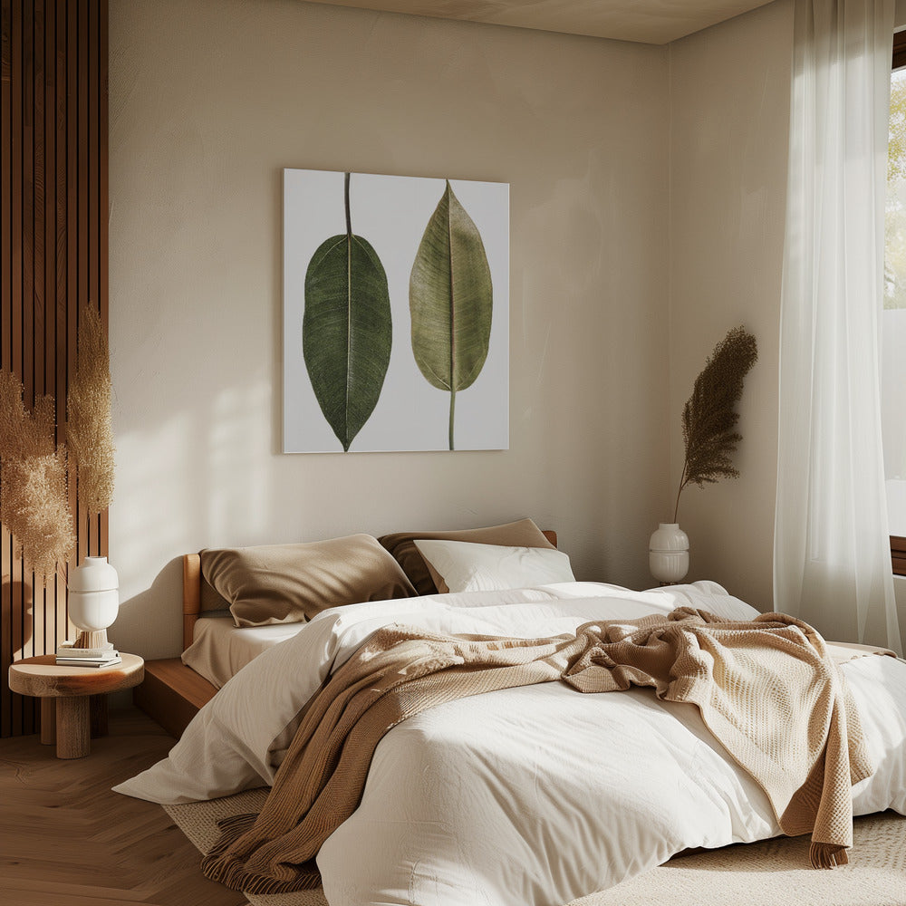 Dual Leaf Elegance | Canvas