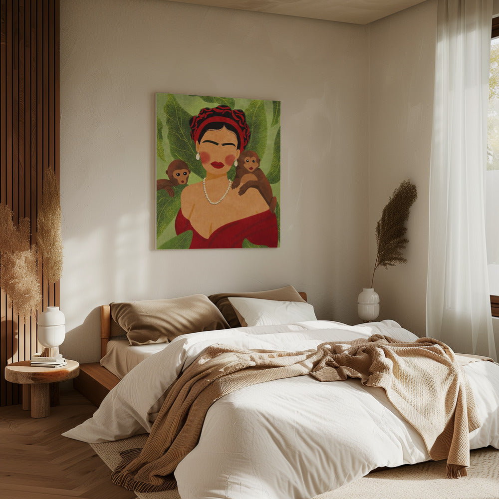 Frida and Monkeys | Canvas