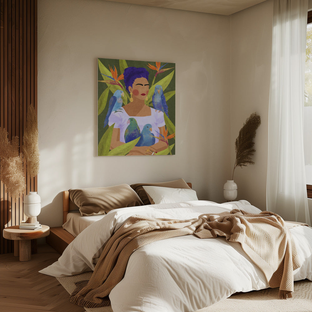 Frida and birds | Canvas