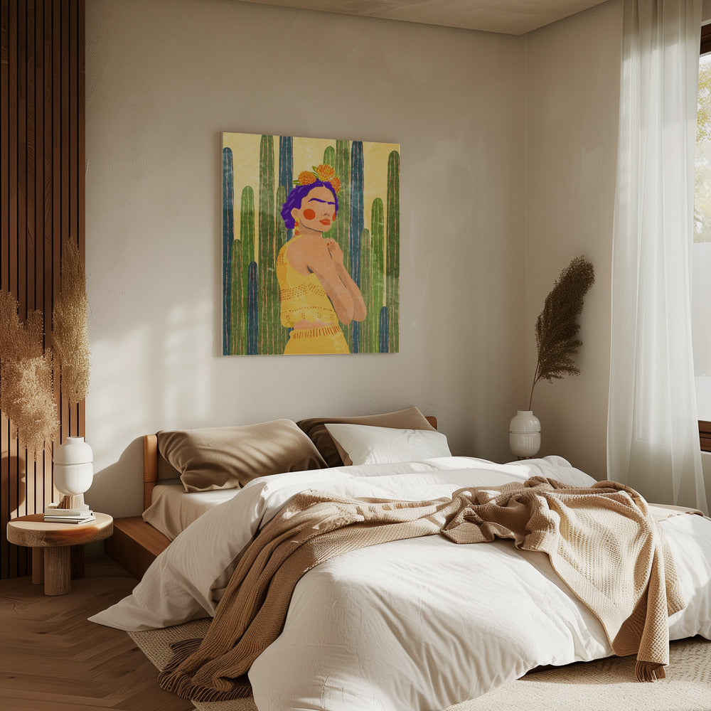 Frida and cacti | Canvas