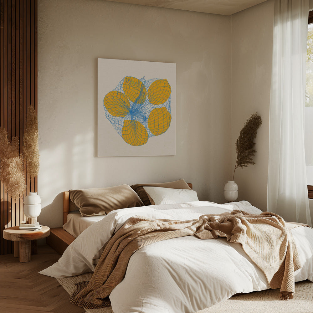 Five Lemons In a Net Bag | Canvas