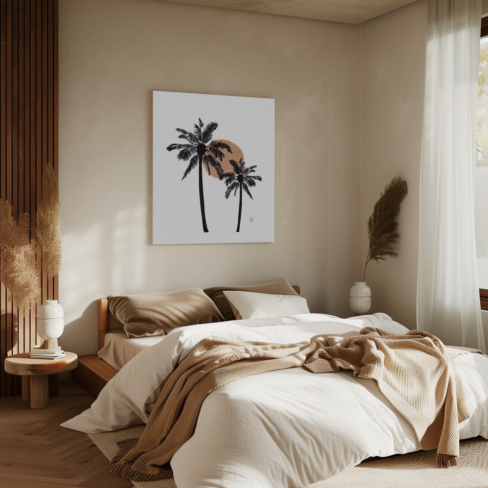 White Background Palm Trees Erum Khalili.png | Canvas