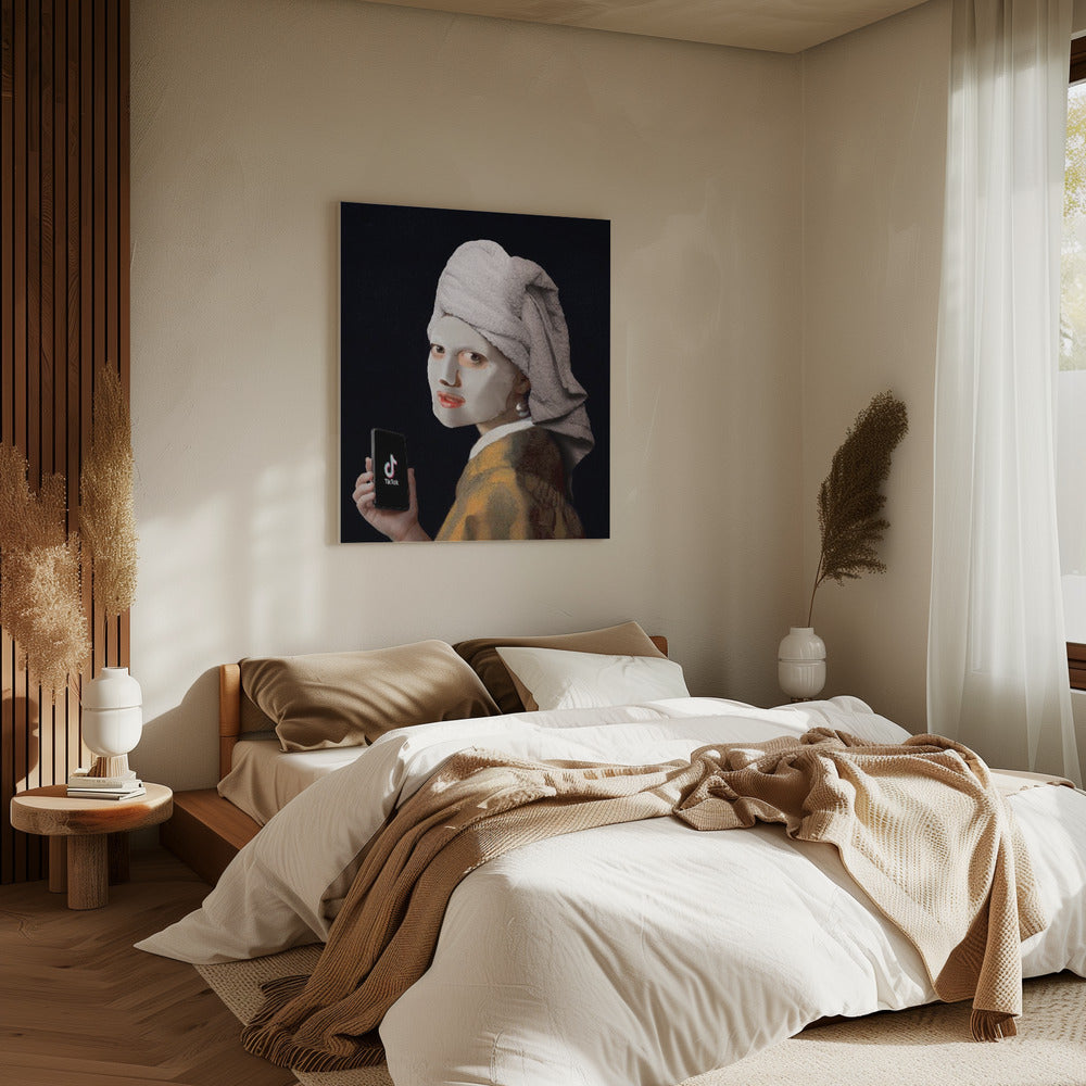 Girl with TikTok | Canvas