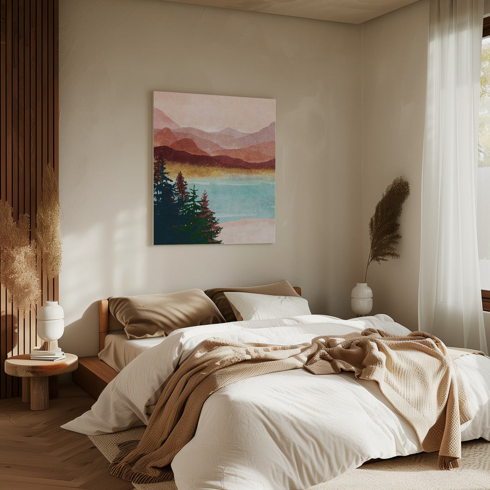 Misty Mountain Glow | Canvas