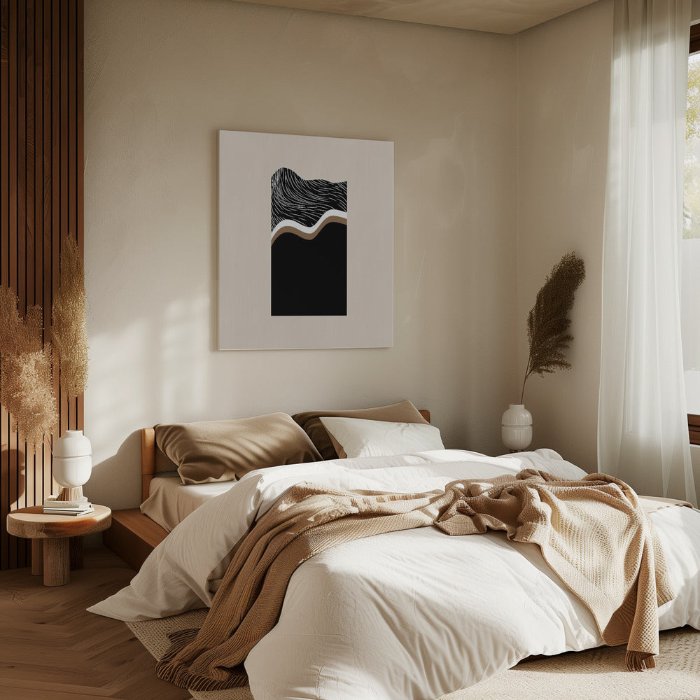 Monochrome Waves | Canvas