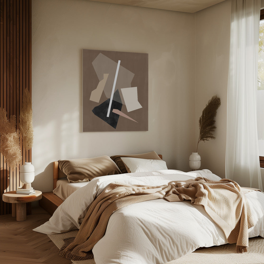 Brown Paper Cuts Painting | Canvas