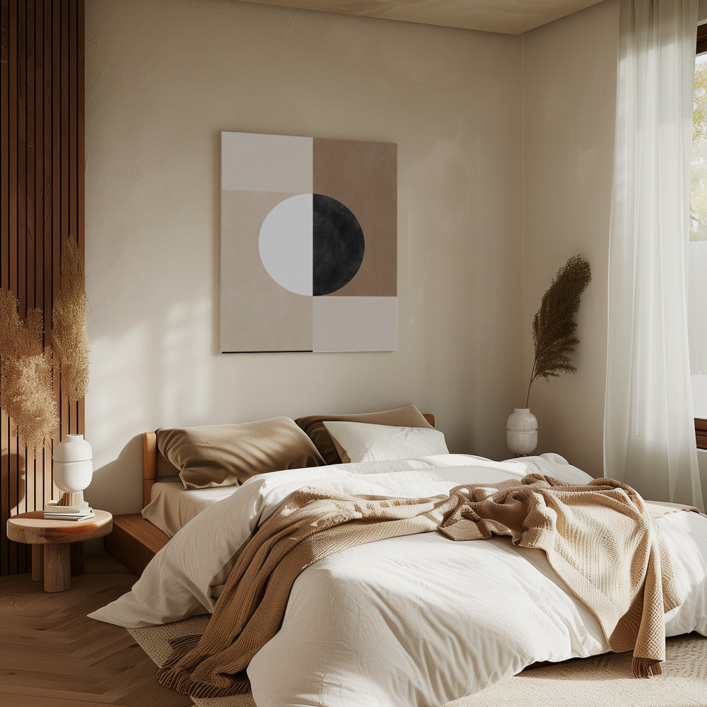Geometric Shapes with a Central Circle | Canvas