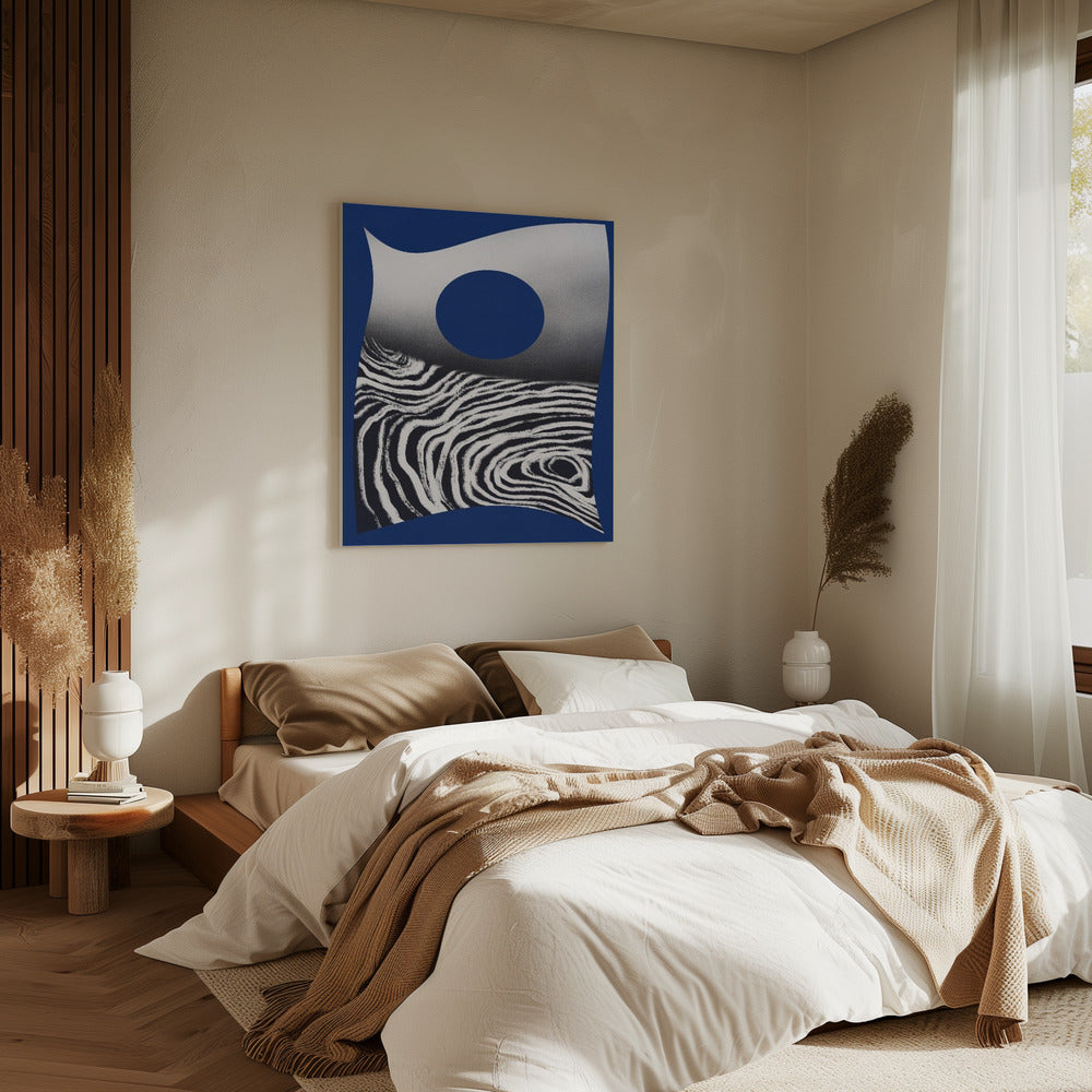 Zebra Moon Wave | Canvas