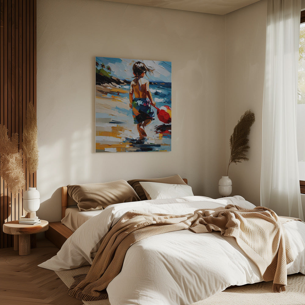 Boy On The Beach | Canvas