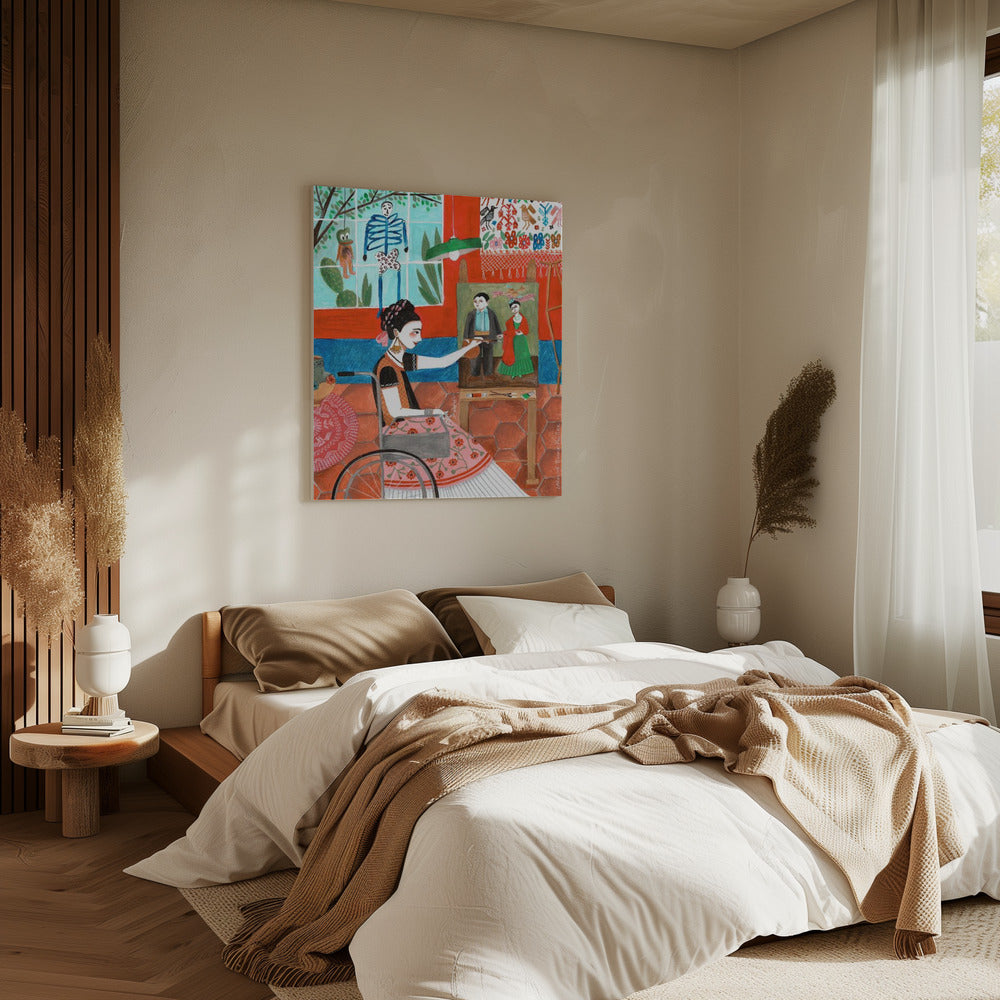 Frida in the blue house | Canvas