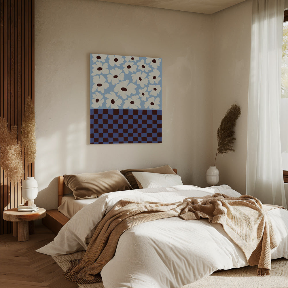 Flowers_checkerboard | Canvas