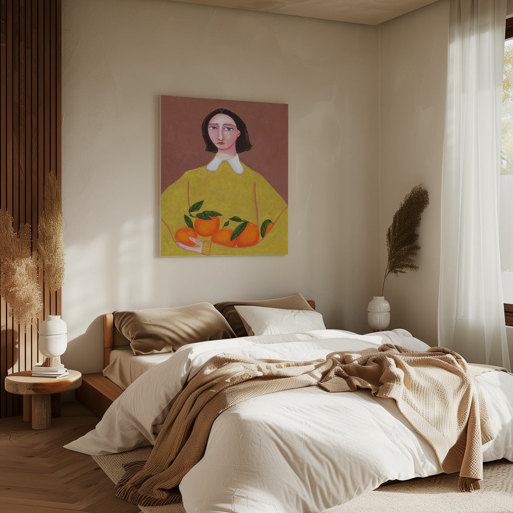 Lady with Oranges | Canvas