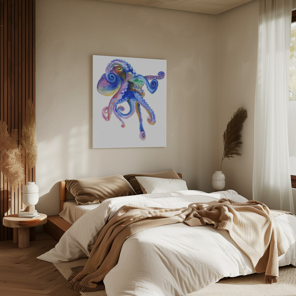 Blue Marine Octopuss | Canvas