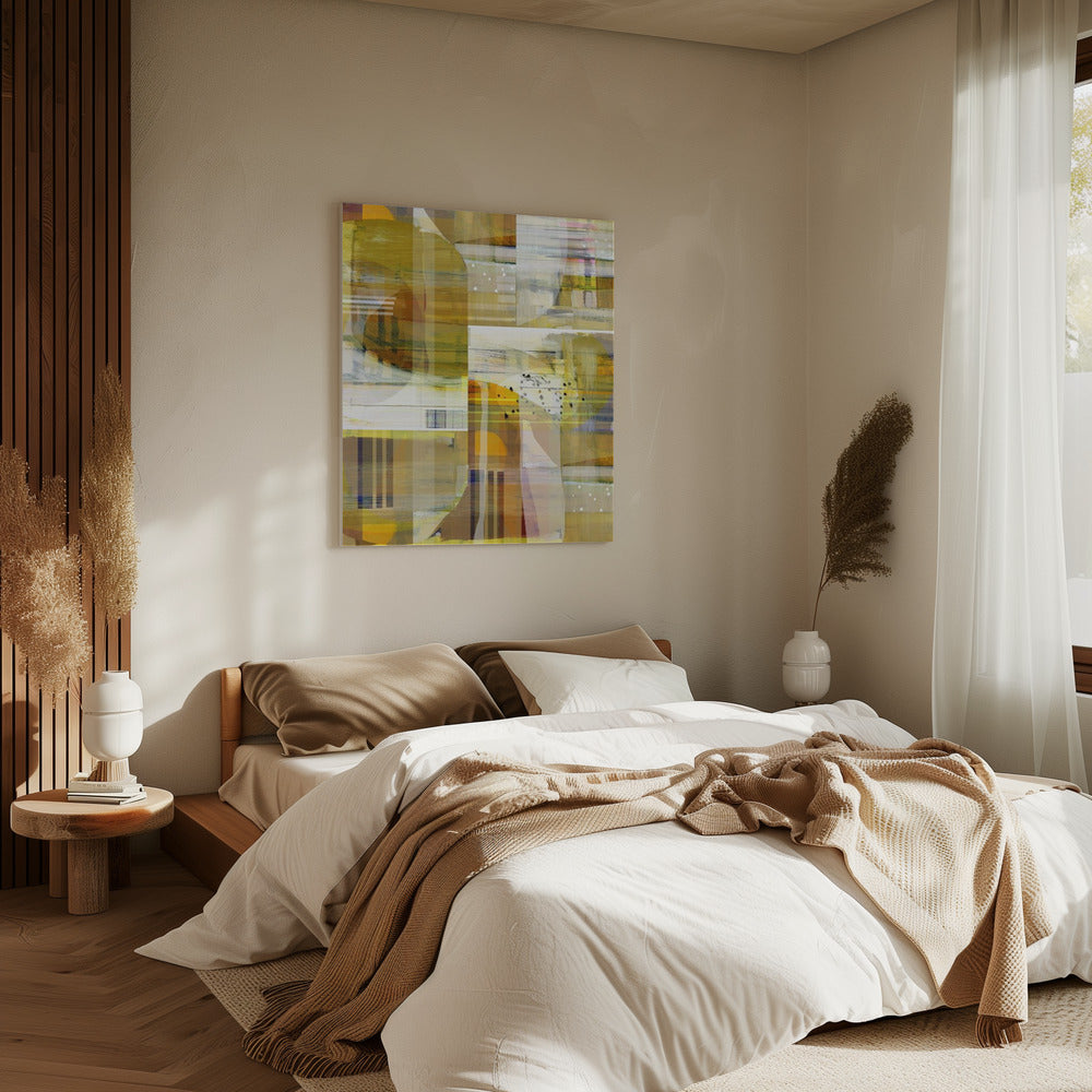 Yellow Ochre Abstract No3 | Canvas